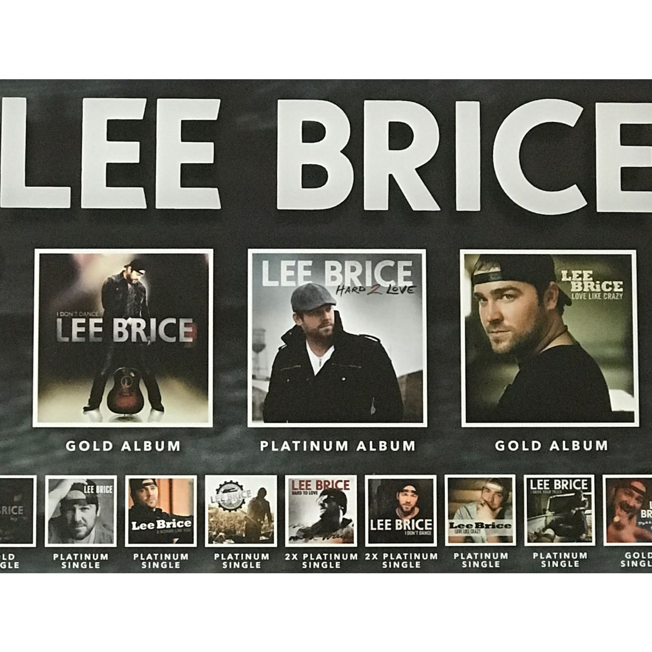 Lee Brice RIAA 12 Million Sold Combo Award - Perfect for Country Music Fans & Collectors - Display in Home, Office or Music Studio