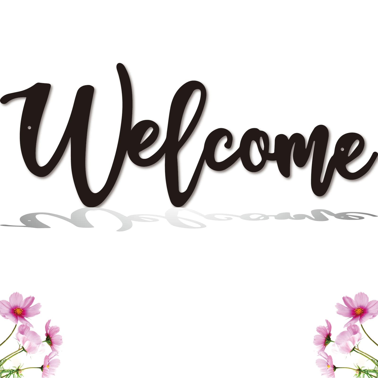 Welcome Metal Sign - Rustic Wall Decor for Home, Office & Living Room - Hanging Cutout Letters - Perfect for Entryway, Farmhouse & Wedding Decor