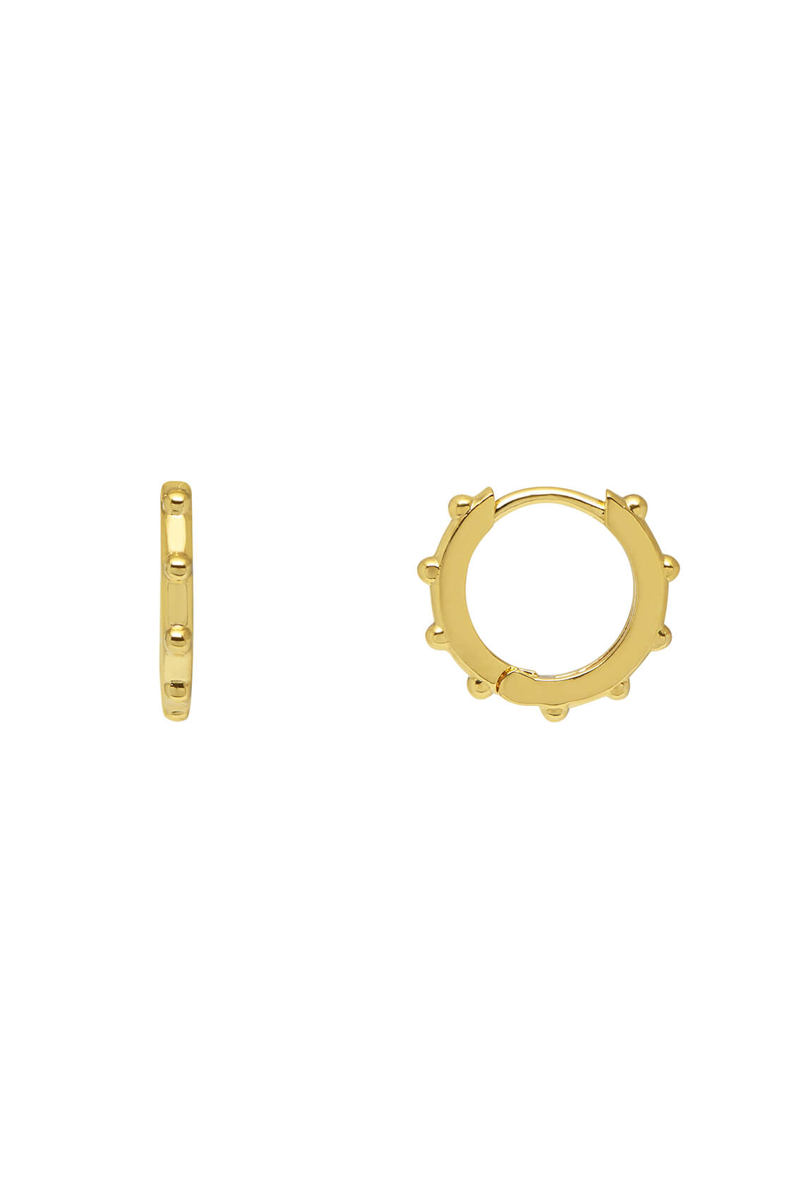 Stylish Granulated Huggie Earrings for Women - Trendy Gold Hoop Earrings for Everyday Wear - Perfect for Office, Party & Casual Outfits