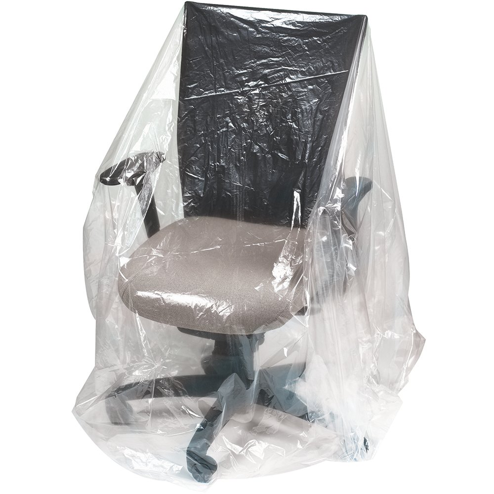 Aviditi 28 x 17 x 82 Inch 1 Mil Clear Plastic Furniture Covers - Heavy Duty Protection for Sofa, Mattress & Couch During Moving, Renovation & Storage