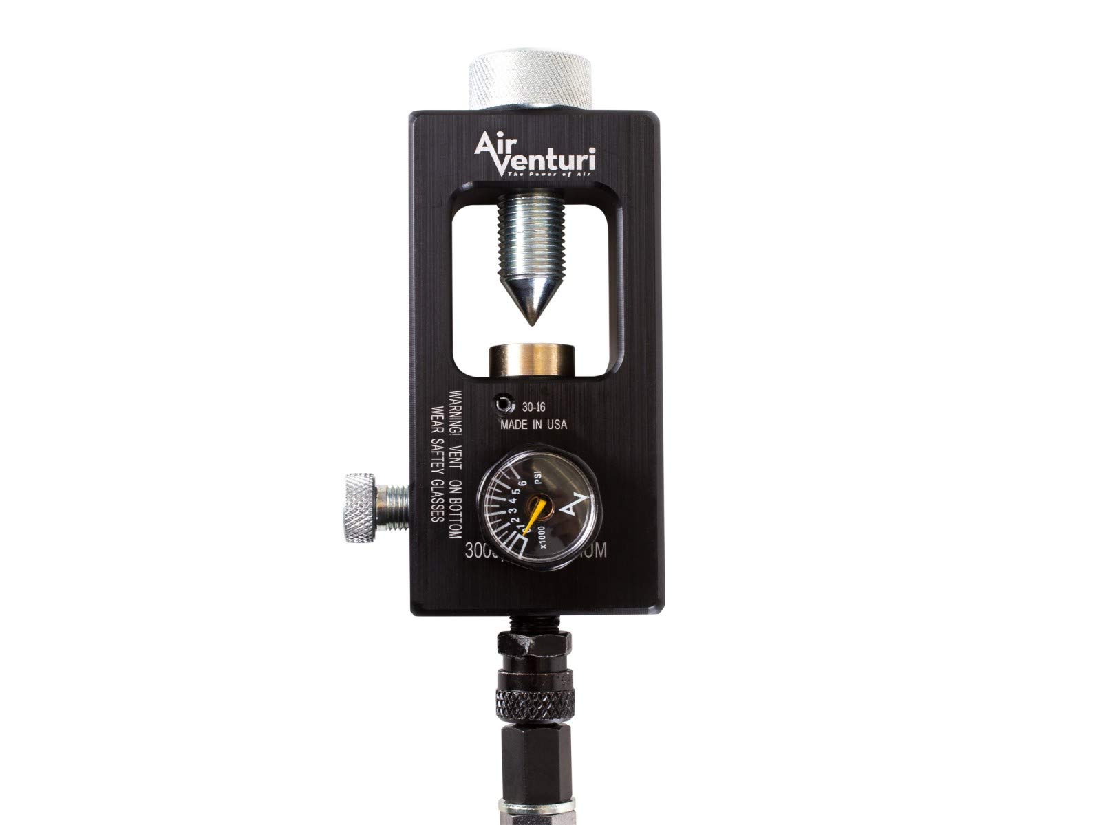 Air Venturi Scuba Tank Yoke K-Valve Adapter with Quick Disconnect & Hose - Silver | Professional Diving Equipment for Scuba Tanks & Regulators | Perfect for Underwater Exploration, Spearfishing & Dive Training