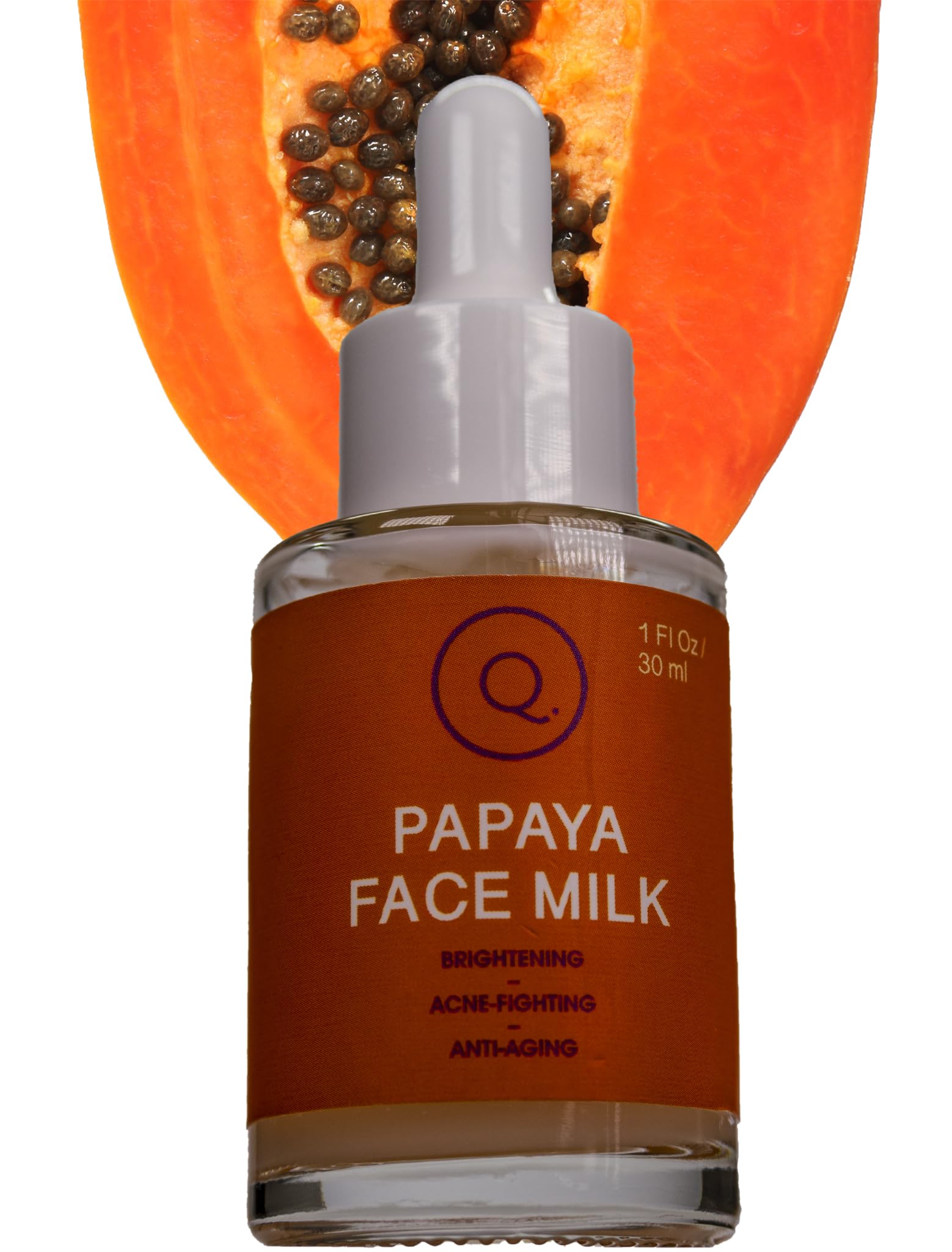 Brightening Papaya Face Milk Serum with Vitamin C & Niacinamide - 1 Fl Oz / 30ml - Hydrating & Glow-Boosting for Dull Skin, Dark Spots & Uneven Tone - Perfect for Morning & Night Skincare Routine