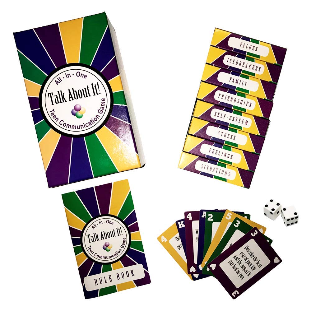 Talk About It! Teen Communication Game - Fun Conversation Starter for Teens & Families - Perfect for Therapy, Counseling & Family Bonding Activities