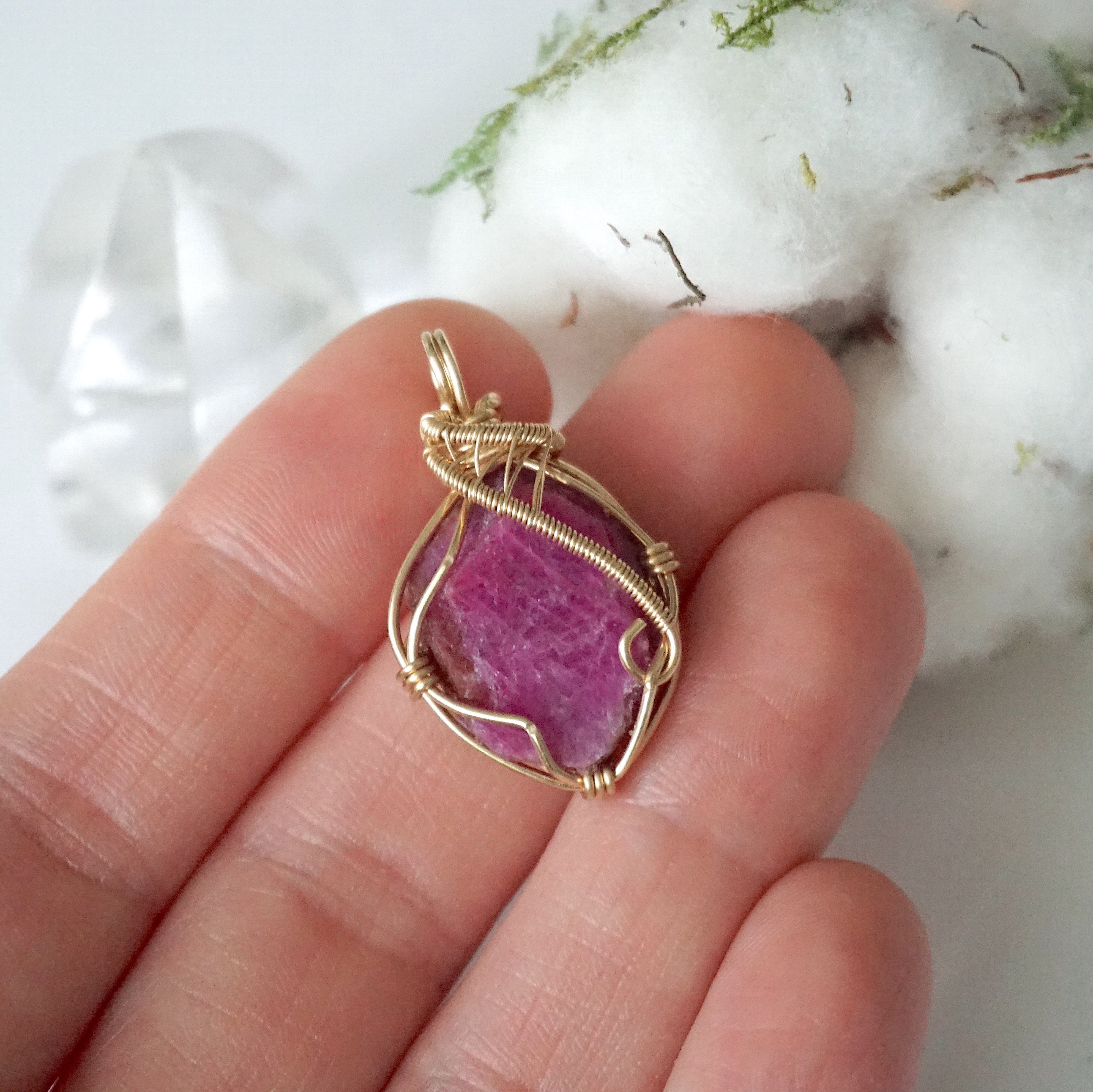 14k Gold Filled Pink Ruby Pendant Necklace for Women - Elegant Jewelry Gift for Birthday, Anniversary & Valentine's Day - Perfect for Parties, Weddings & Special Occasions