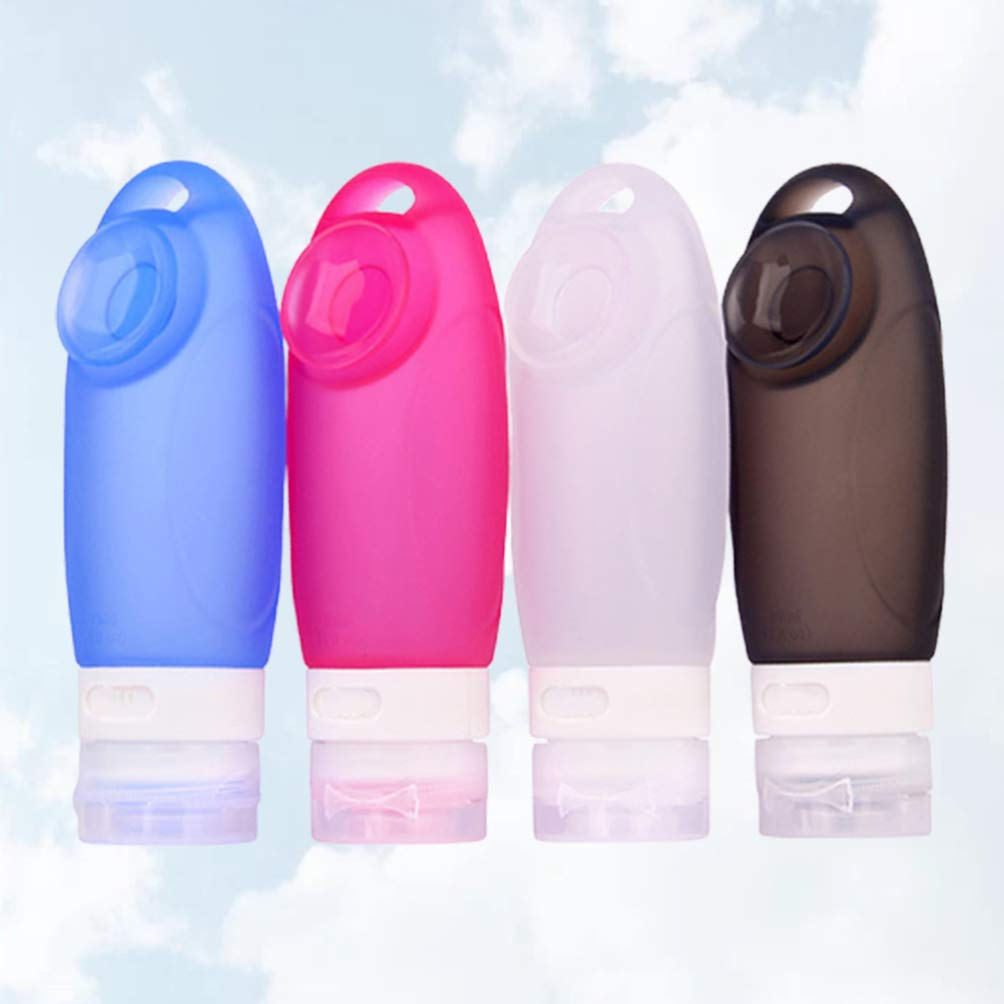 4-Pack Travel Size Empty Bottles for Shampoo, Lotion & Cosmetics - Leak-Proof Refillable Containers for Toiletries, Perfect for Air Travel, Gym & Home Organization
