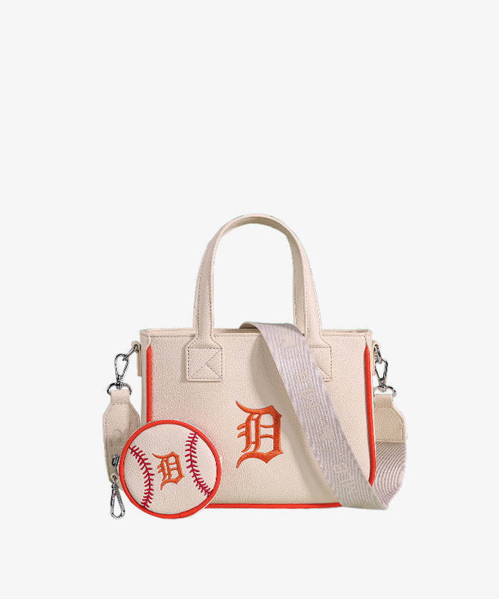 MLB Detroit Tigers Team Tote Bag with Baseball Coin Pouch - Perfect for Baseball Games, Shopping & Everyday Use
