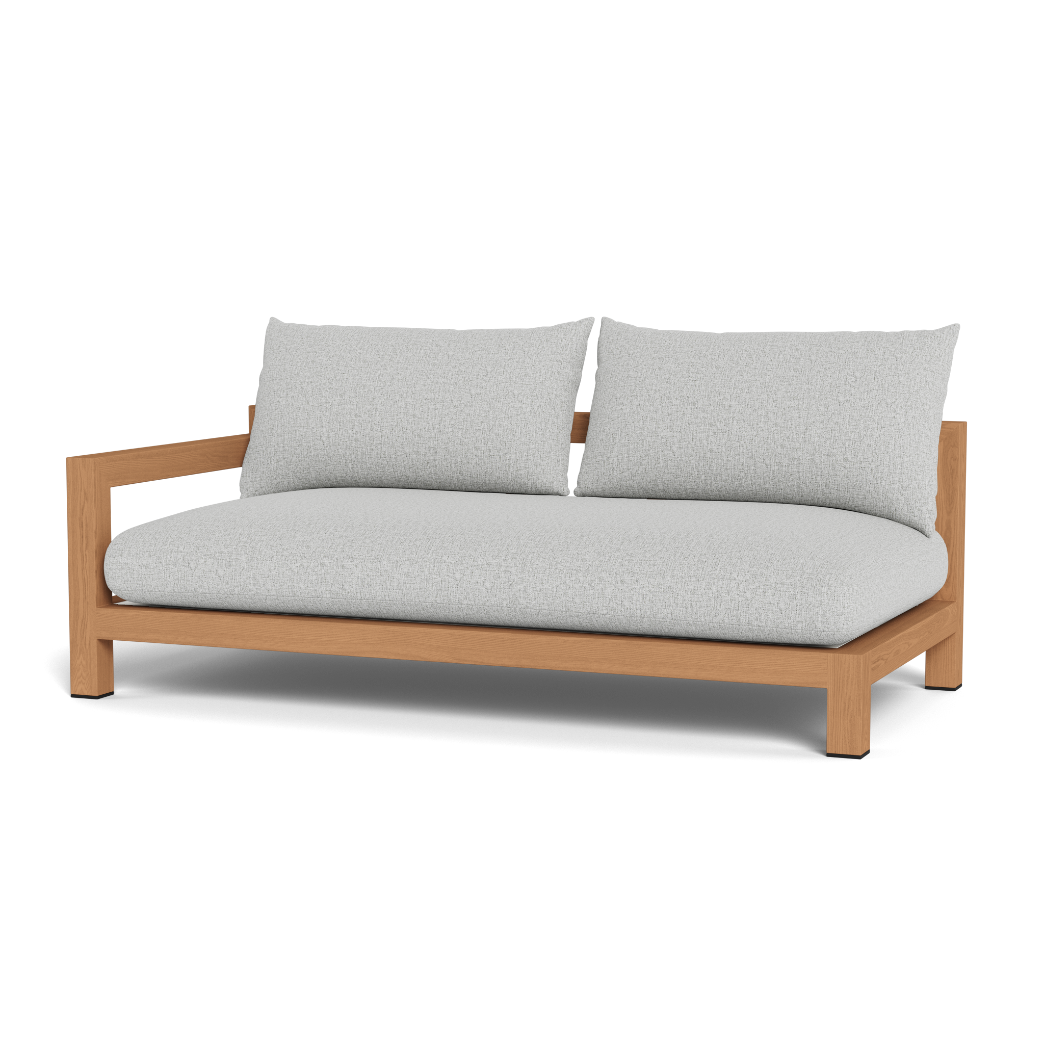 Pacific Teak 2-Seater Outdoor Patio Chair with Single Armrest - Perfect for Poolside, Garden, and Backyard Relaxation