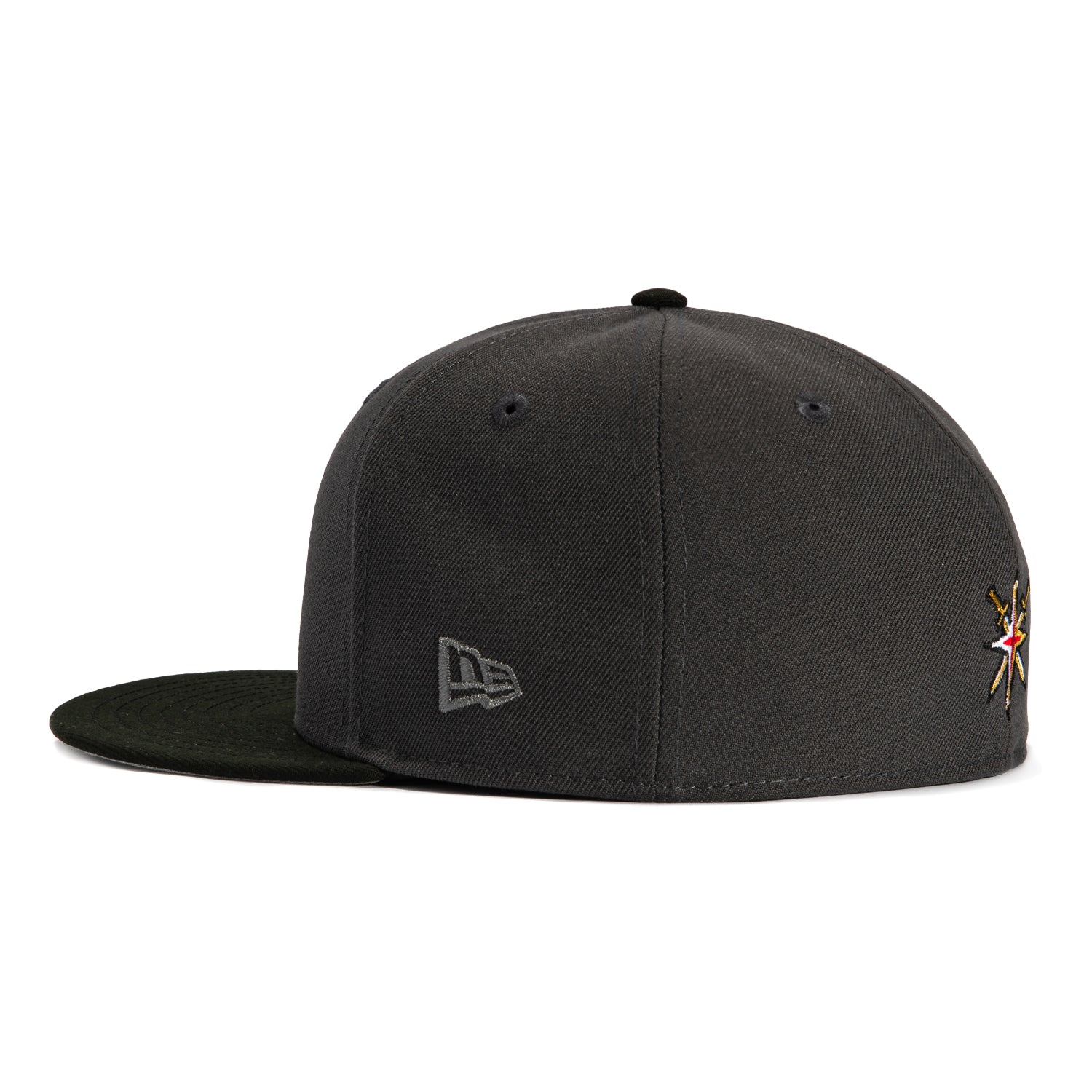 New Era 59Fifty Vegas Golden Knights Snapback Hat - Graphite & Black NHL Hockey Cap for Men & Women - Perfect for Games, Tailgating & Fan Gear Collection