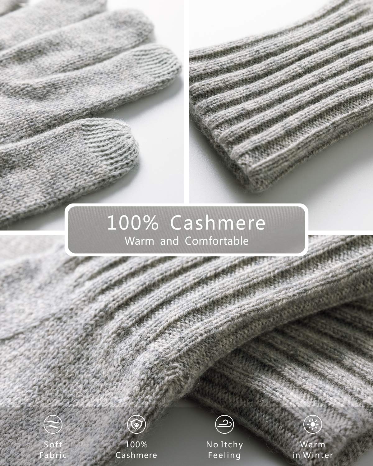 EURKEA 100% Pure Cashmere Scarf, Gloves & Beanie Hat Set for Women - Winter Warm Accessories Gift Box | Perfect for Cold Weather, Outdoor Activities & Holiday Gifting