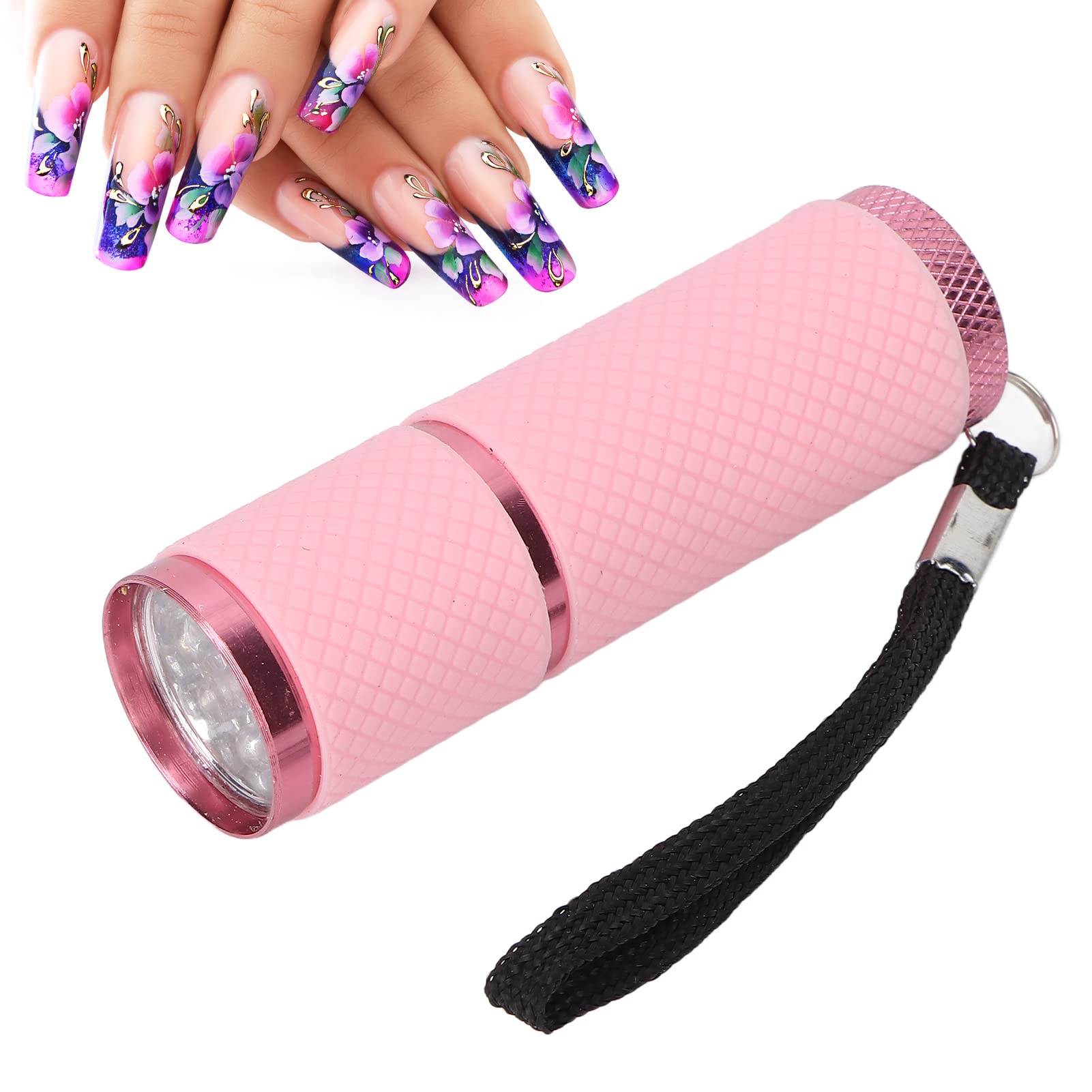 LANTRO JS LED Nail Lamp - Fast Curing UV Light for Gel Polish, Portable Nail Dryer with Rhinestone Fixation | Perfect for Home Manicures, Salon Nail Art & DIY Nail Designs