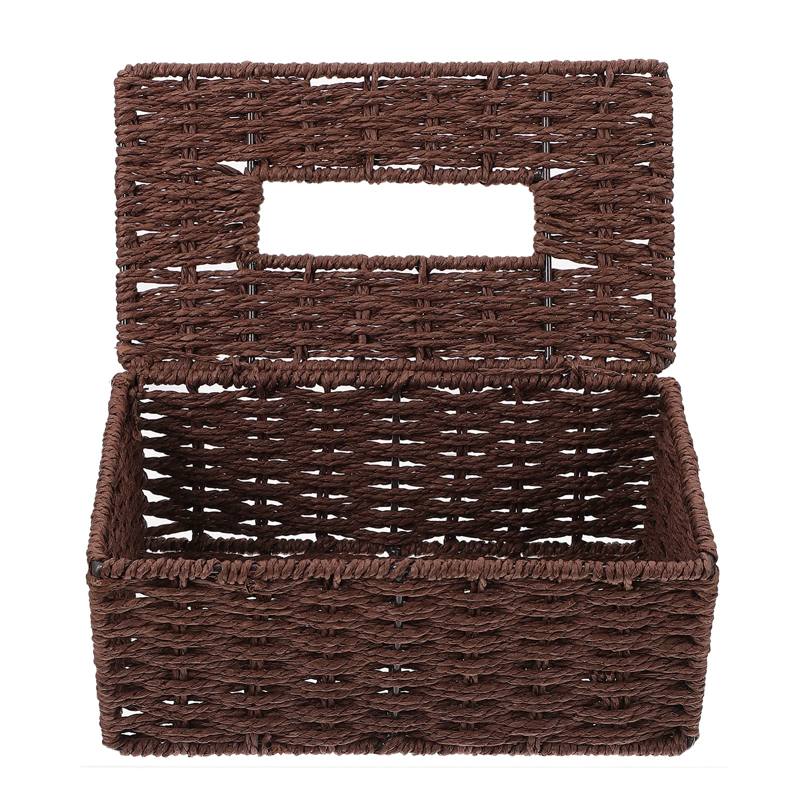 Hand Woven Rattan Tissue Box Cover - Rectangular Wicker Tissue Holder for Bohemian Decor, Beach Party & Coffee House Supplies | Perfect for Summer Home, Office & Coastal Style Decorations