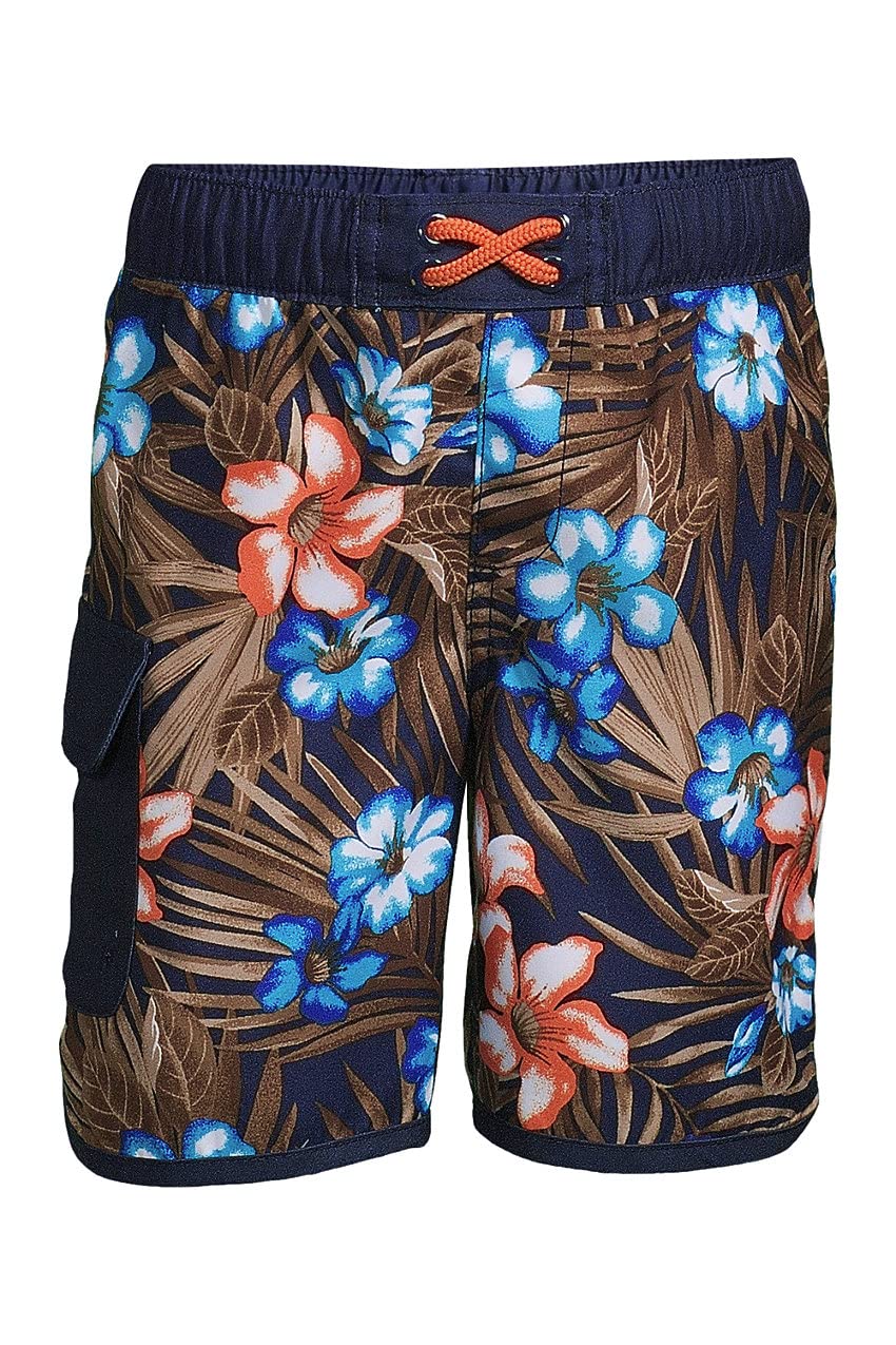 Lands' End Boys Quick-Dry Cargo Pocket Swim Trunks for Swimming, Beach & Pool - UPF 50+ Sun Protection
