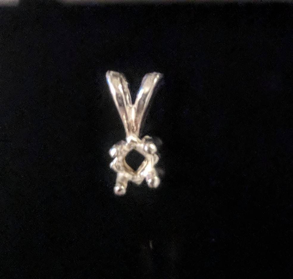 Premium 4mm & 12mm Square Pendant Settings - Solid Sterling Silver or 14k Gold - Handcrafted in USA - Perfect for Necklaces, Bracelets & Jewelry Making