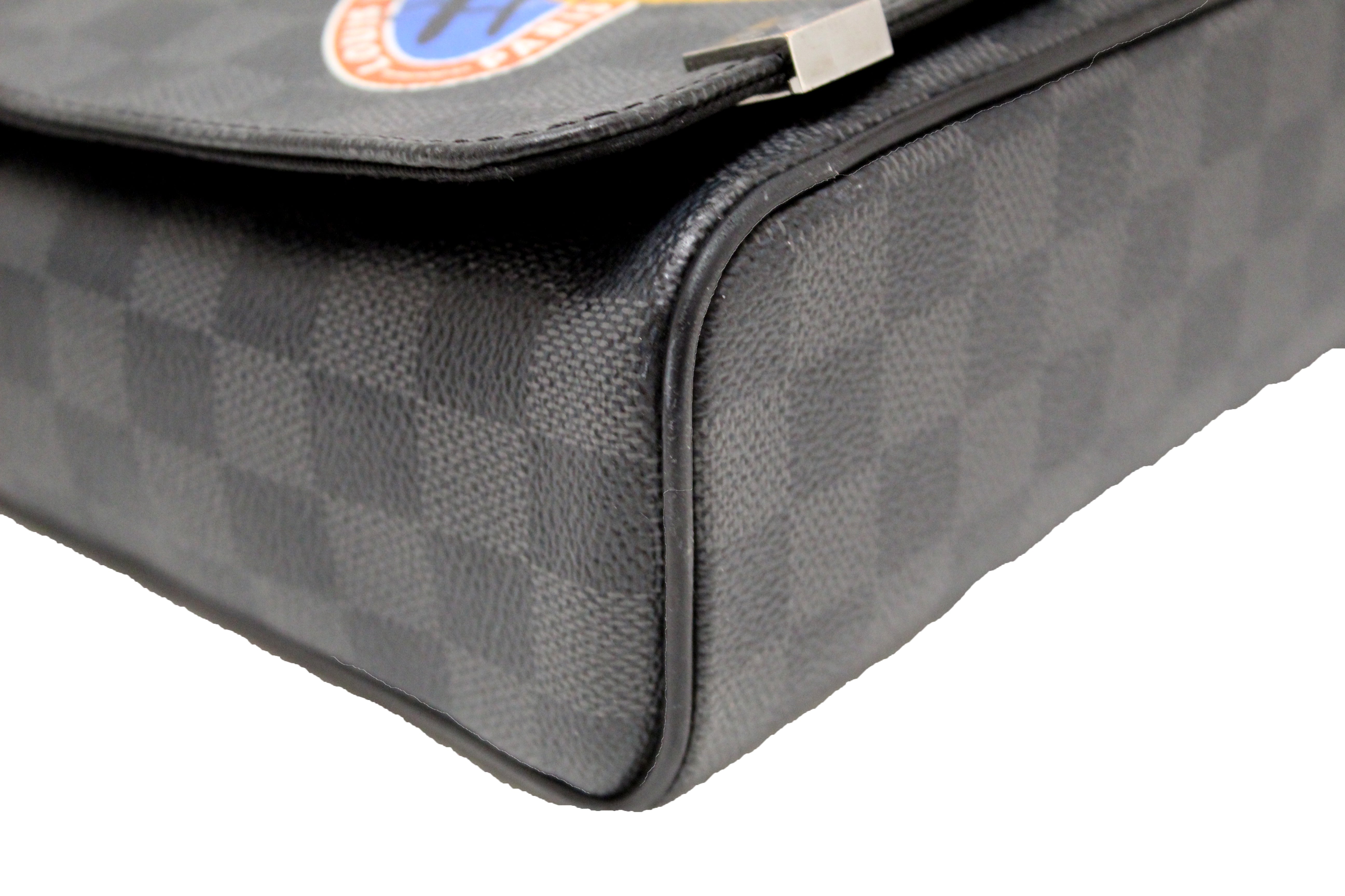Authentic Louis Vuitton Damier Graphite LV League District PM Messenger Bag - Limited Edition Luxury Crossbody Bag for Men, Perfect for Work, Travel & Everyday Use