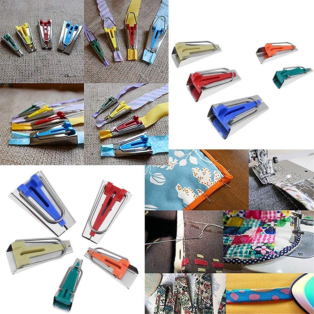 LNKA 15-Size Bias Tape Maker Kit - Single & Double Fold Fabric Strips Tool for Quilting, Sewing & DIY Crafts | Perfect for Jelly Roll Strips & Bias Binding