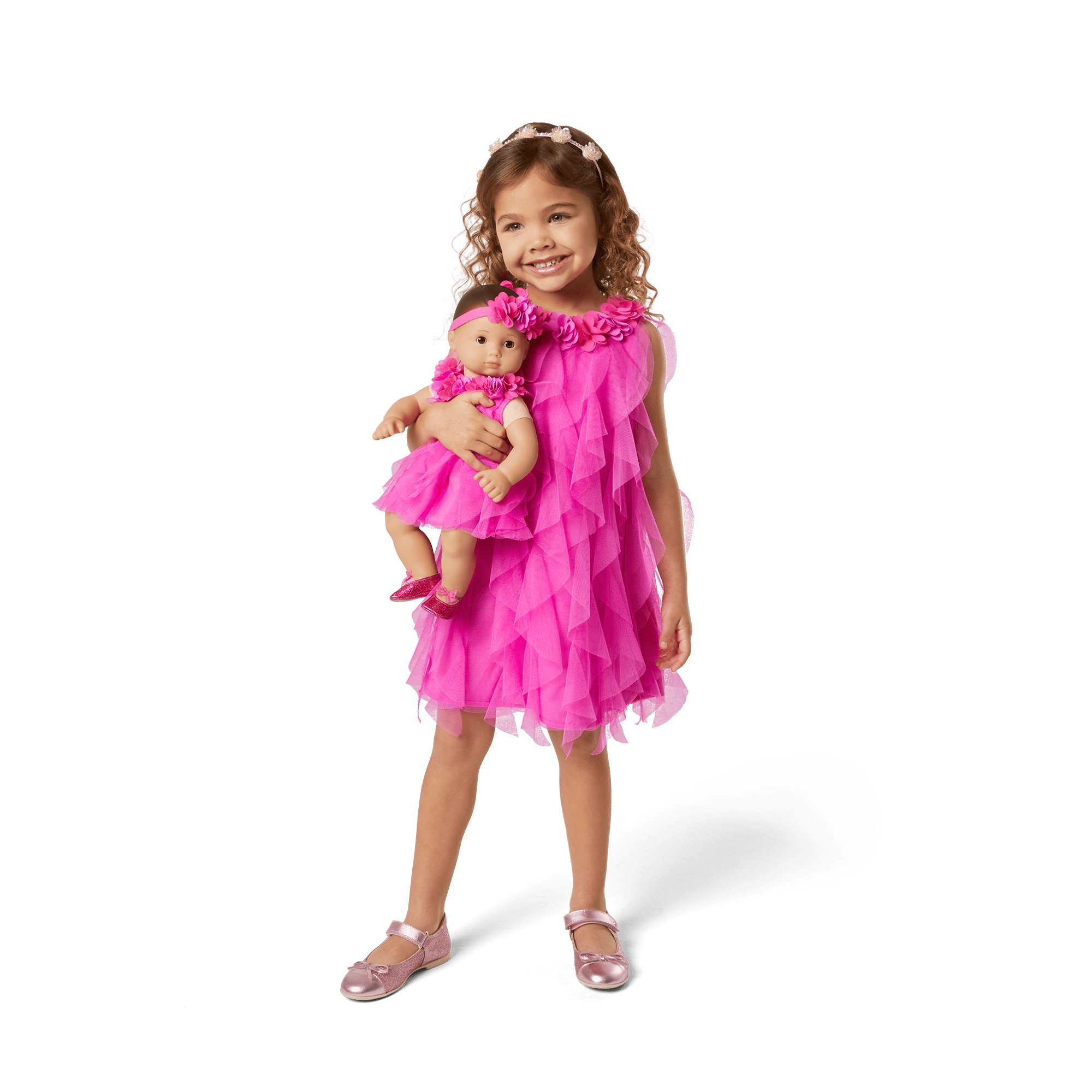 Pink Birthday Party Dresses for Little Girls & Bitty Baby Dolls - Matching Outfits for Birthday Celebrations & Special Occasions