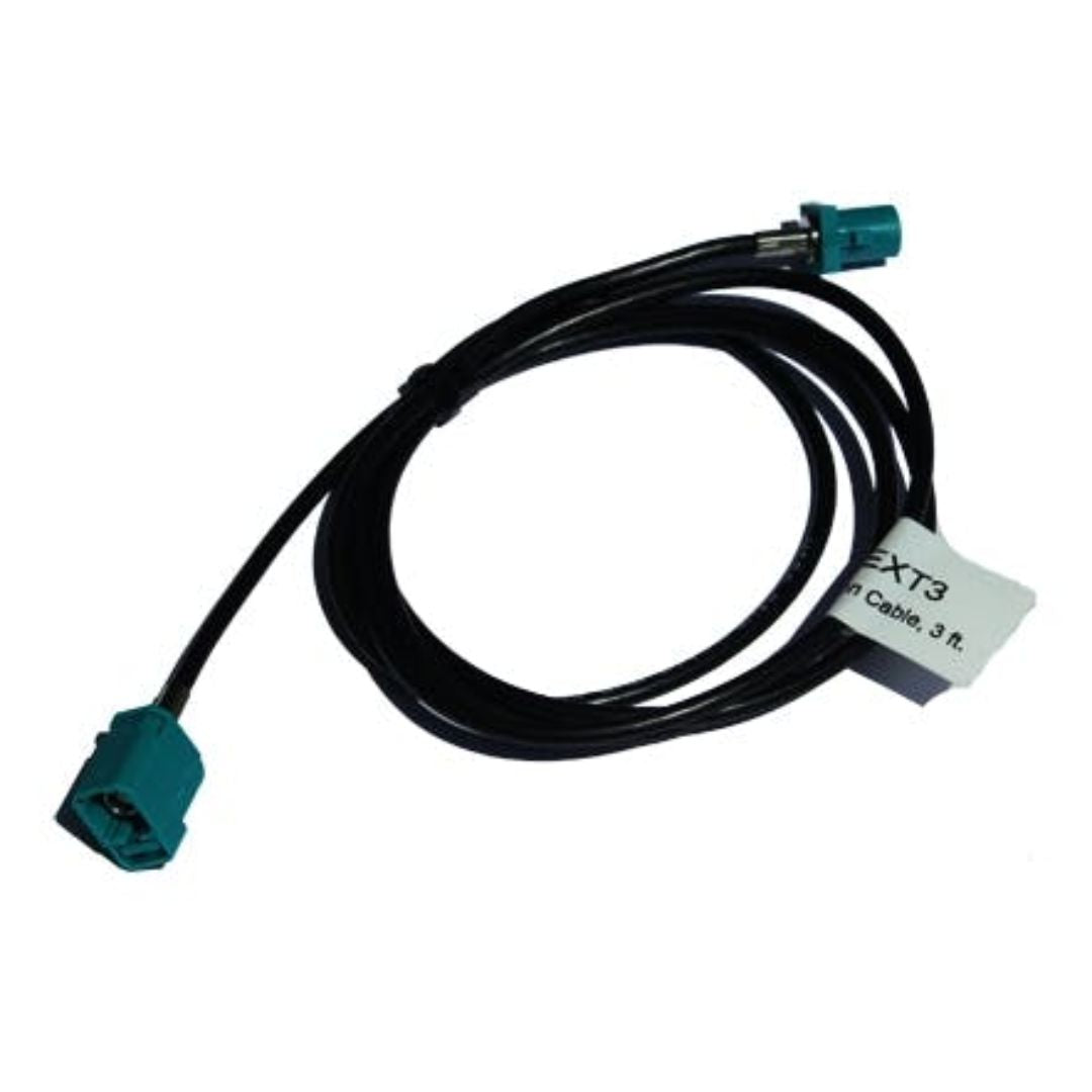 Crux FAK EXT3 FAKRA Extension Cable 3ft - High-Speed Automotive Antenna Cable for Car Stereo, GPS, Satellite Radio & Backup Camera Systems