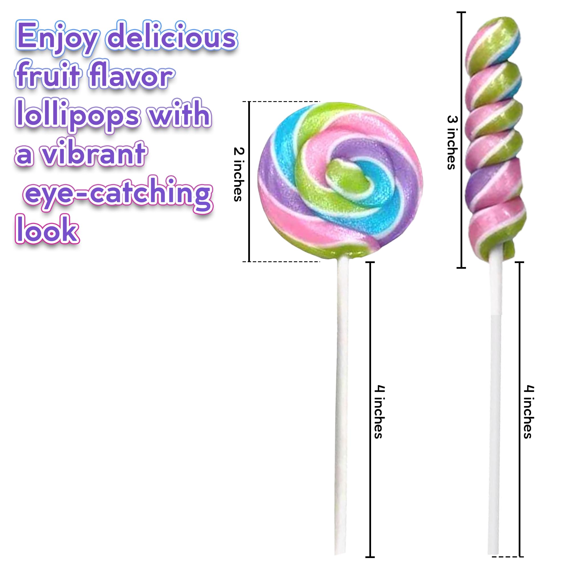 Easter Candy Lollipops - 24 Individually Wrapped Swirl & Twisty Lollipops (18g & 12g) - Perfect for Easter Baskets, Egg Hunts, Candy Buffets & Party Favors - Spring Holiday Treats for Kids & Adults
