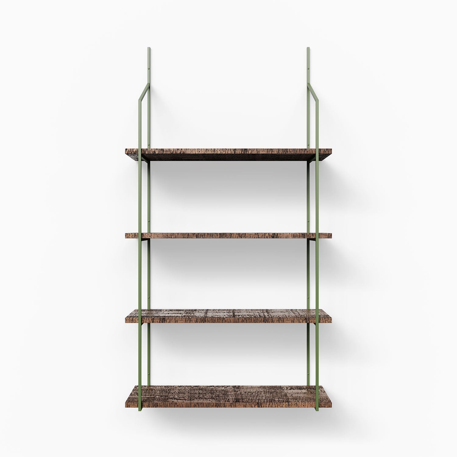 Verne Nutmeg Rustic 4-Tier Wooden Shelf - Stylish Storage Solution for Living Room, Bathroom, or Kitchen Organization