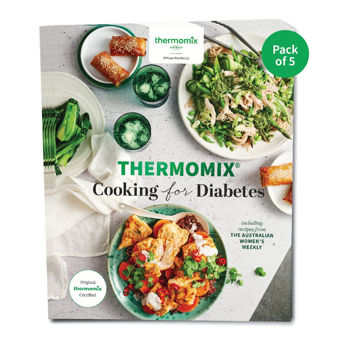 5-Pack Thermomix® Diabetic Cookbook - Healthy Recipes for Managing Diabetes at Home | Perfect for Meal Prep & Blood Sugar Control