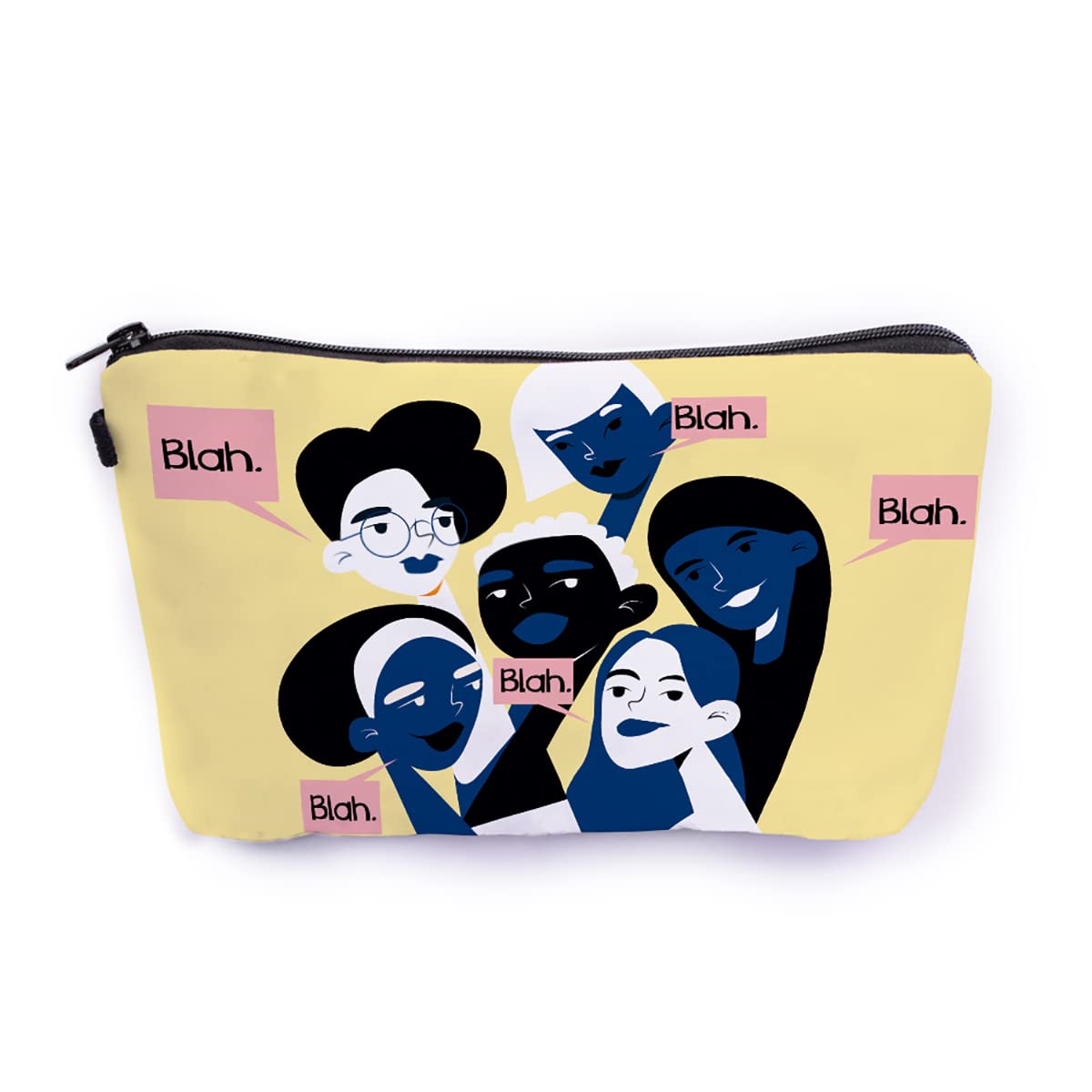 Crazyify Ms Attitude Cosmetic Bag for Women - Canvas Makeup Pouch with Zipper, Travel Toiletry Storage Bag | Perfect for Travel, Gym, and Daily Organizer