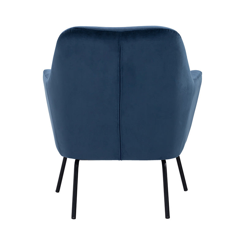Lucian Modern Lounge Chair - Blue Accent Chair for Living Room, Bedroom & Office - Comfortable Upholstered Armchair with Soft Cushions for Relaxing & Reading