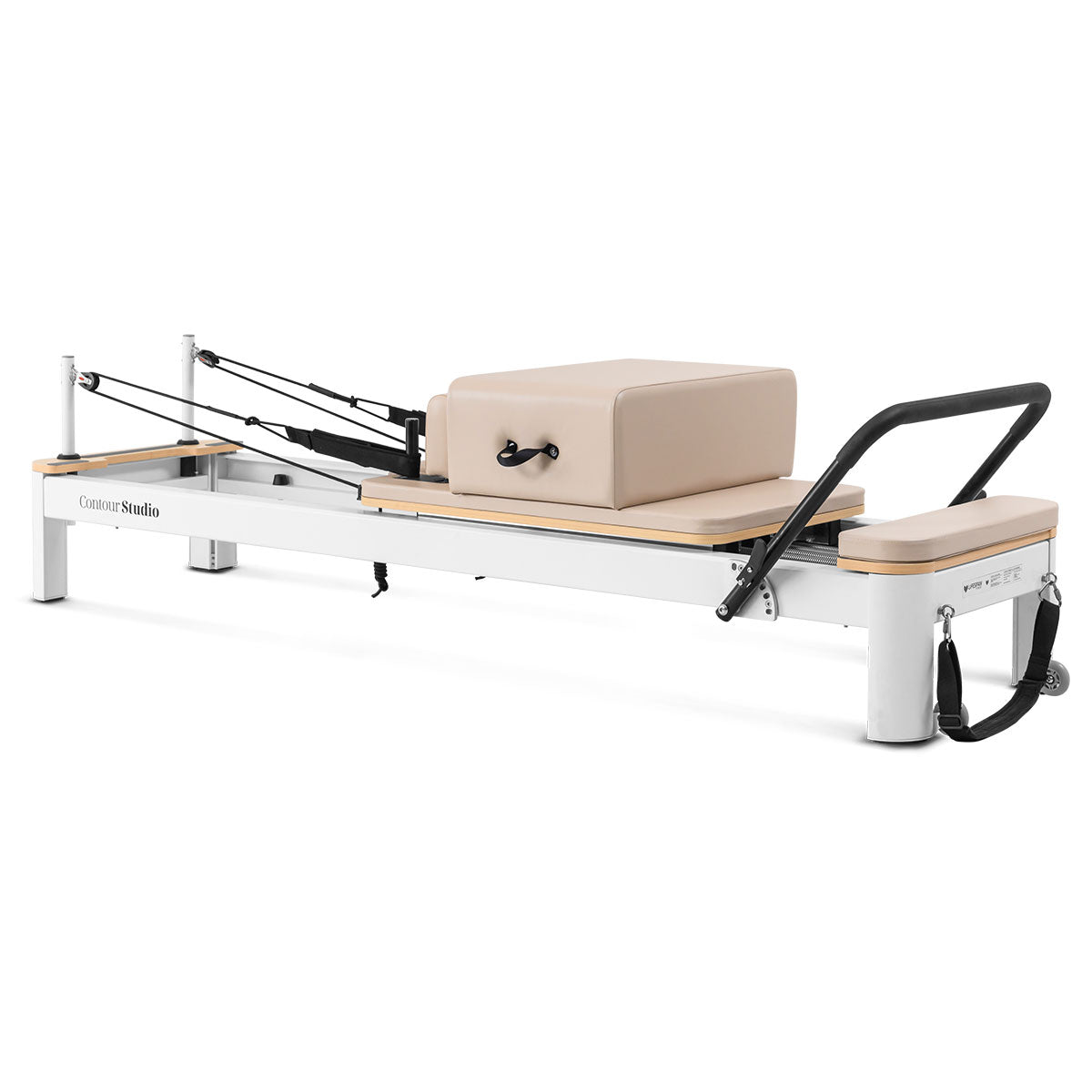 Contour Studio Professional Pilates Reformer Machine for Home & Studio Use - Commercial Grade Equipment for Full Body Workout - Beige (Ideal for Pilates Studios, Home Gyms & Fitness Trainers)