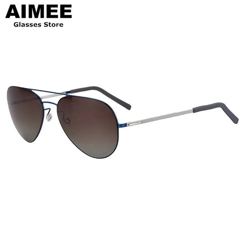 Aimee Women's Full Rim Oval Double Bridge Titanium Sunglasses 198001 - Stylish UV Protection Shades for Driving, Beach & Outdoor Activities