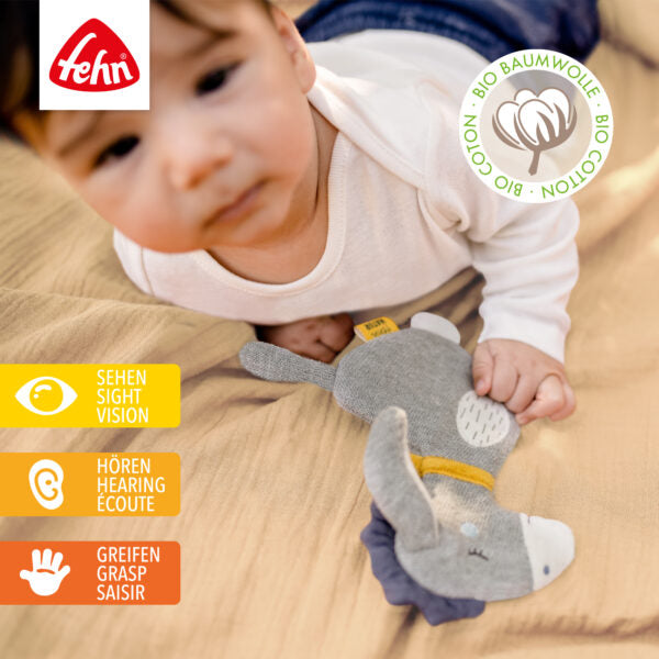 FehnNATUR Crinkle Donkey Sensory Toy for Babies - Soft Plush Animal with Crackling Sounds, Perfect for Newborns & Toddlers Developmental Play, Teething Relief & Cuddling | Great for Nursery, Playtime & Travel