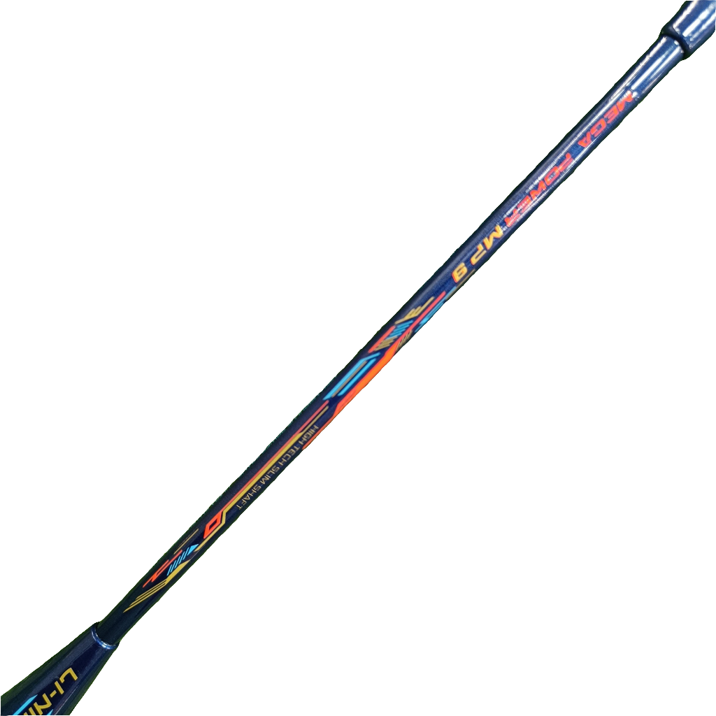 Li Ning Mega Power 9 Prestrung Badminton Racket - Professional Carbon Fiber Shuttlecock Racquet for Advanced Players - Perfect for Tournaments & Training Sessions
