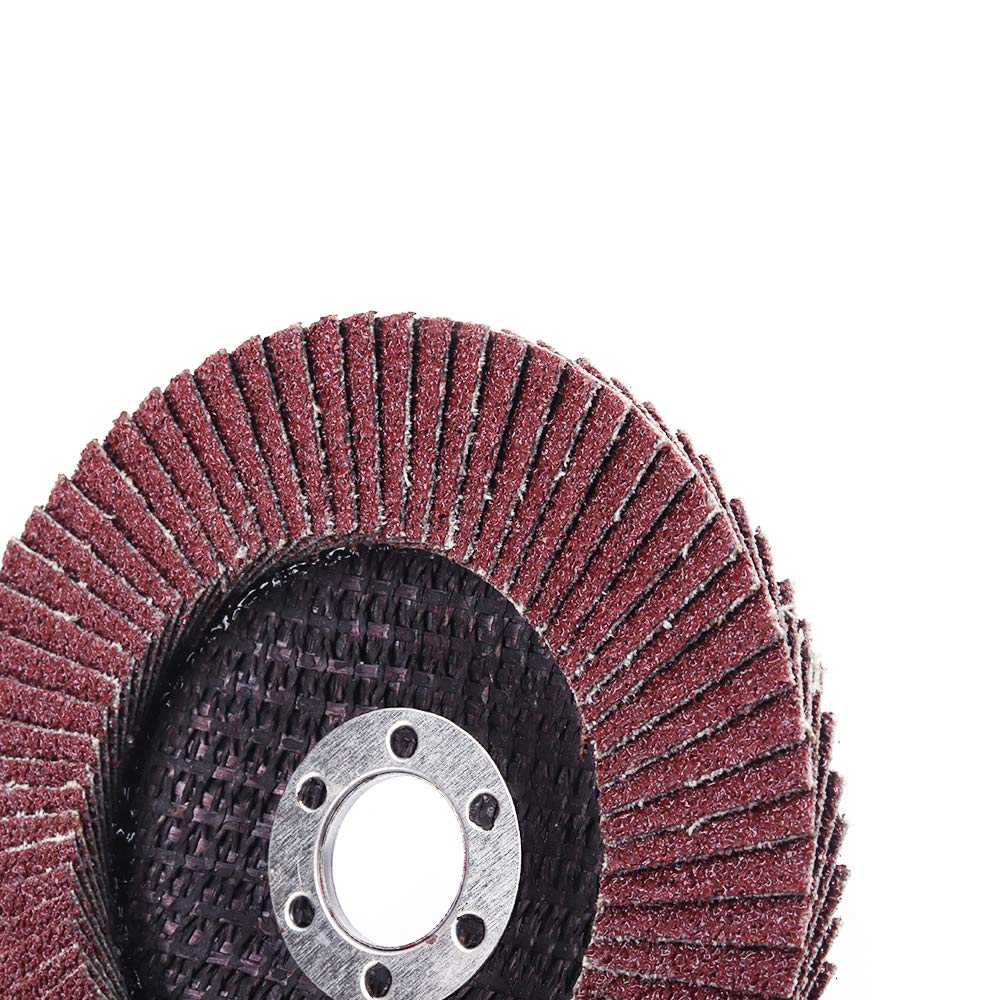Premium High Density Calcined Aluminum Oxide Flap Discs (320 Grit) 10Pcs - Angle Grinder Sanding Discs for Metal, Wood & Paint Removal - Perfect for Grinding, Polishing & Surface Preparation