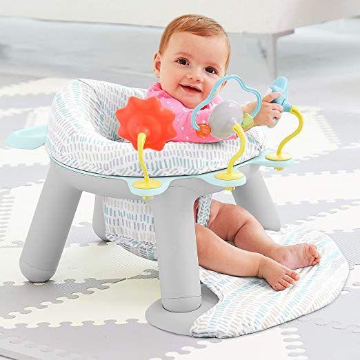 Skip Hop 2-in-1 Activity Floor Seat for Babies | Convertible Play & Feeding Chair | Perfect for Tummy Time, Playtime & Mealtime at Home or Daycare