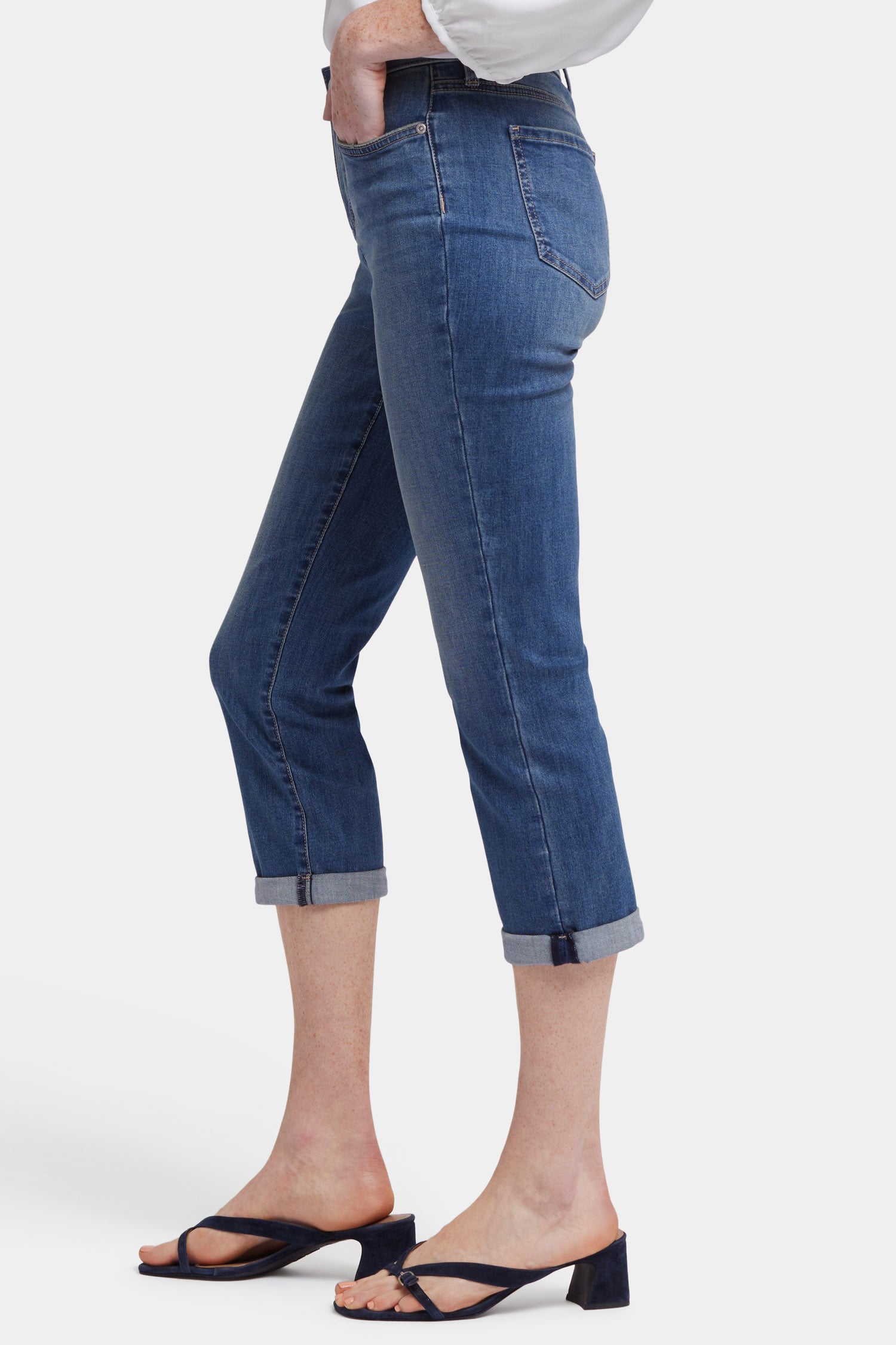 Chloe Skinny Capri Jeans for Women - High Waisted Stretch Denim Pants | Costa Brava Style | Perfect for Casual Wear, Date Night & Summer Outfits
