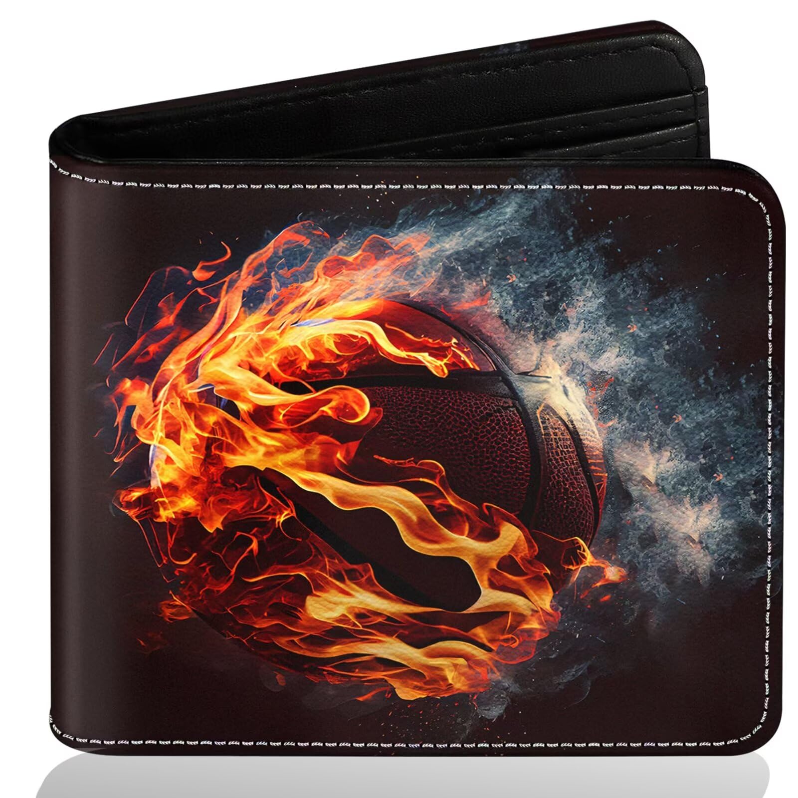 Cool RFID Blocking Leather Wallet for Boys Ages 8-15 - Bifold Design with Card Slots, Coin Pocket & ID Window - Perfect Birthday & Christmas Gift for Teens | School, Travel & Everyday Use