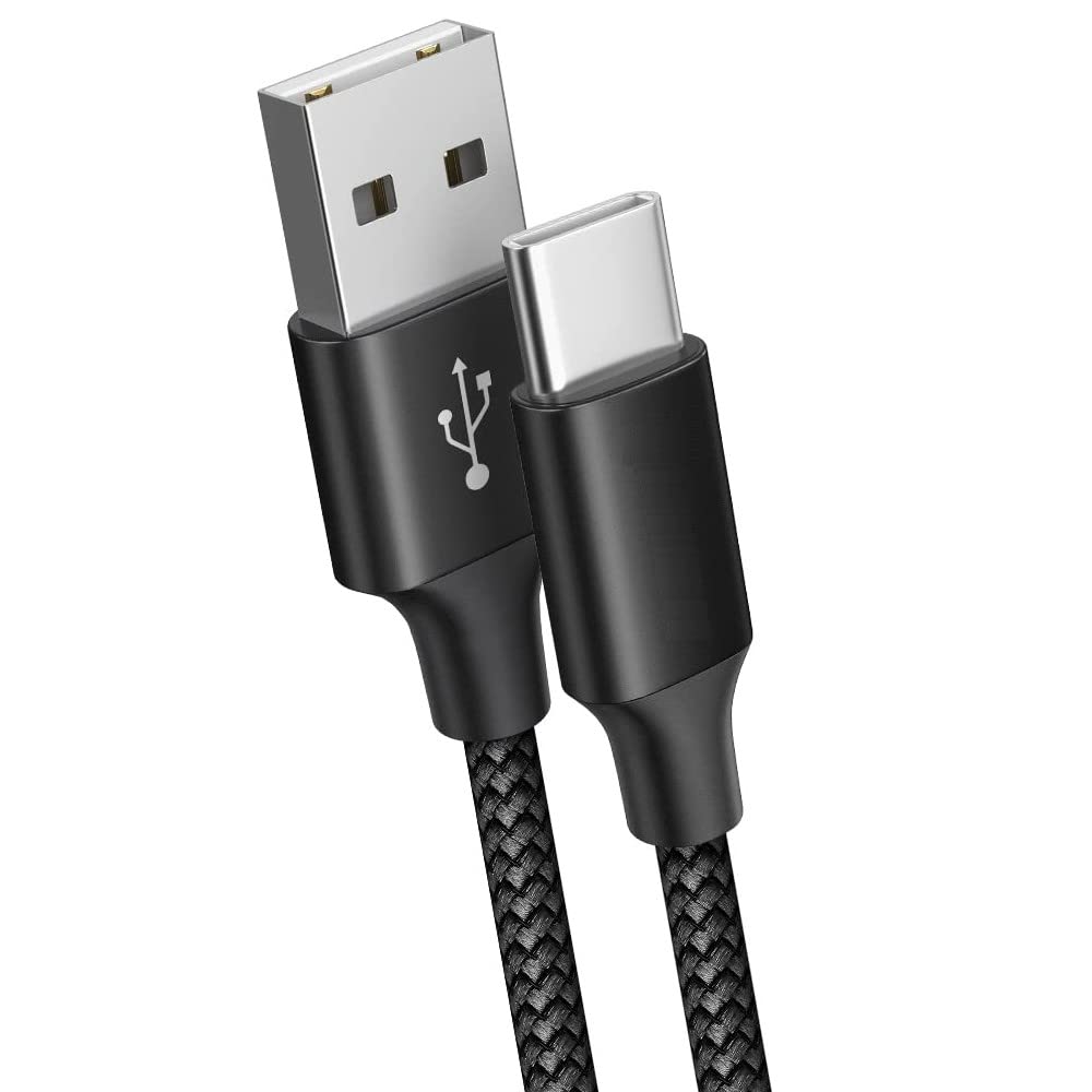 Fast Charging USB C Cable for Nokia G50/G20/G21/G11/G10/X20/X10/6/8/3 - 3.3ft (1m) Black - High-Speed Sync & Charging Cord for Android Phones - Perfect for Home, Office & Travel