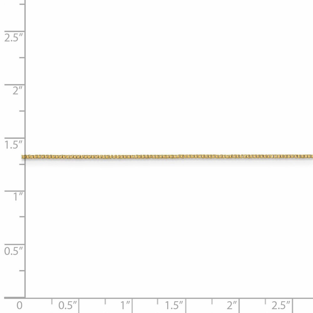 18K Solid Yellow Gold 0.90mm Box Chain Necklace with Lobster Clasp - Elegant Jewelry for Women, Perfect Gift for Birthday, Anniversary & Valentine's Day