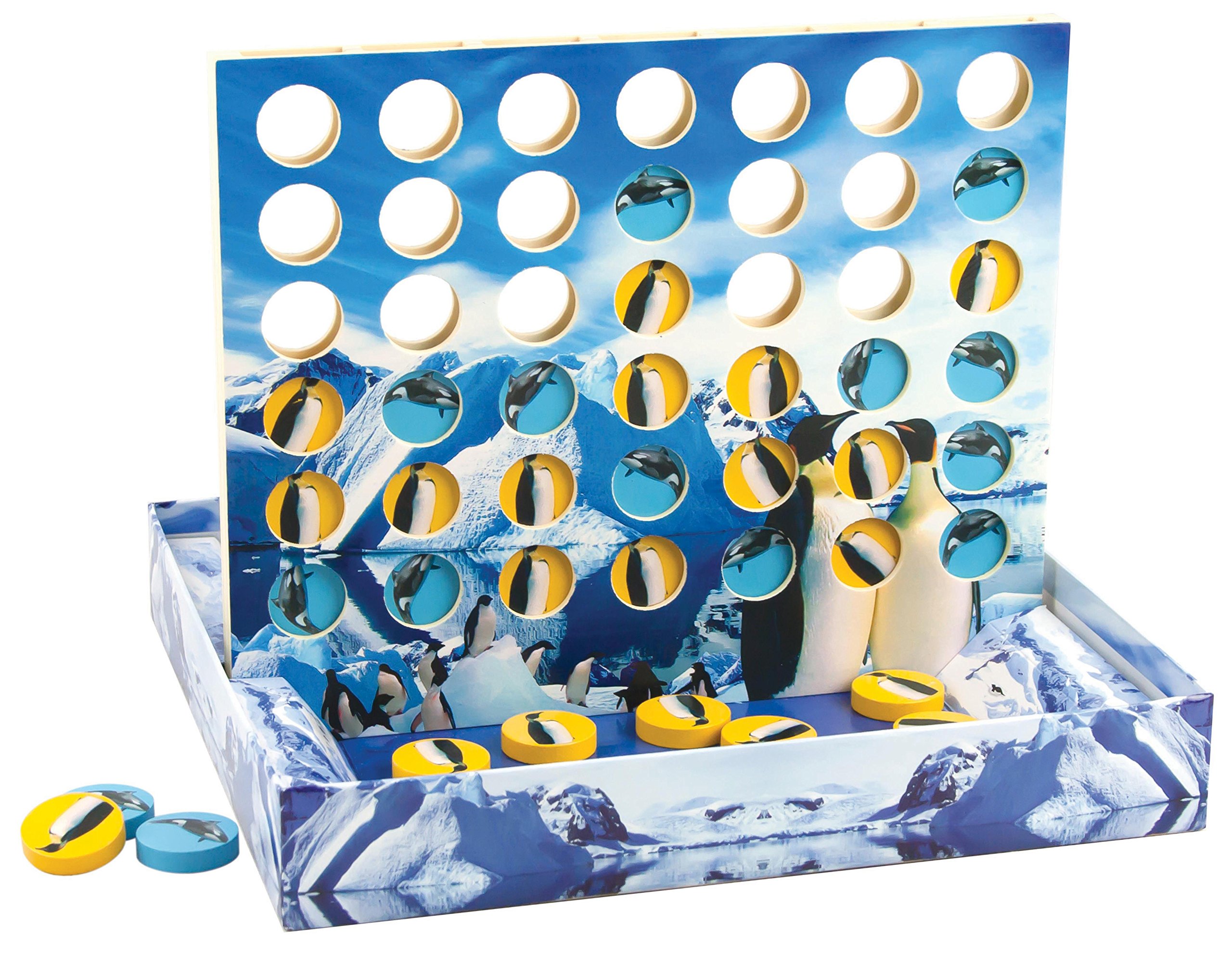 Terra Toys 29119 WWF Southern Ocean 4-in-a-Row Strategy Board Game - Fun Family Game Night & Educational Wildlife Conservation Toy