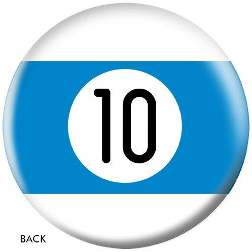 OnTheBallBowling Billiards Bowling Ball - Blue Stripe 10 Ball for Professional & Casual Play | Perfect for Bowling Alleys, Home Practice & Game Rooms