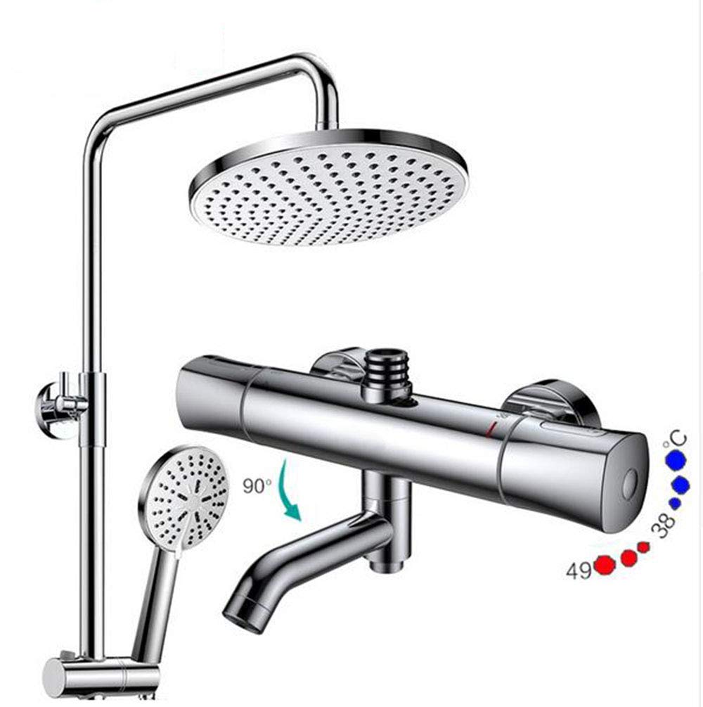 KXA Smart Thermostatic Shower System - Brass Mixing Valve & Adjustable Shower Head for Luxury Bathroom Experience | Perfect for Spa, Rainfall, and Relaxing Showers