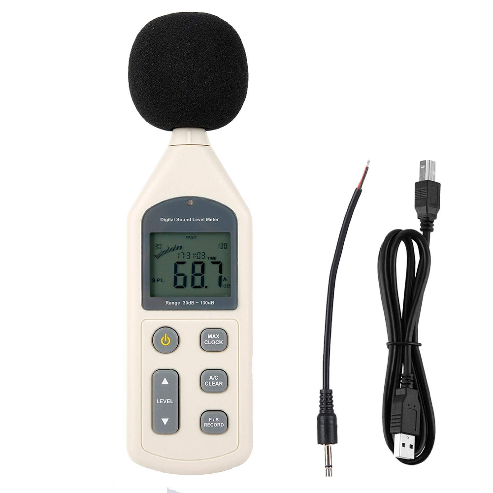 Digital Sound Level Meter with LCD Display & USB Port - Professional Noise Decibel Tester for Home, Office, Factory Monitoring and Sound Control | Perfect for Workplace Safety, Environmental Testing, and Audio Equipment Calibration