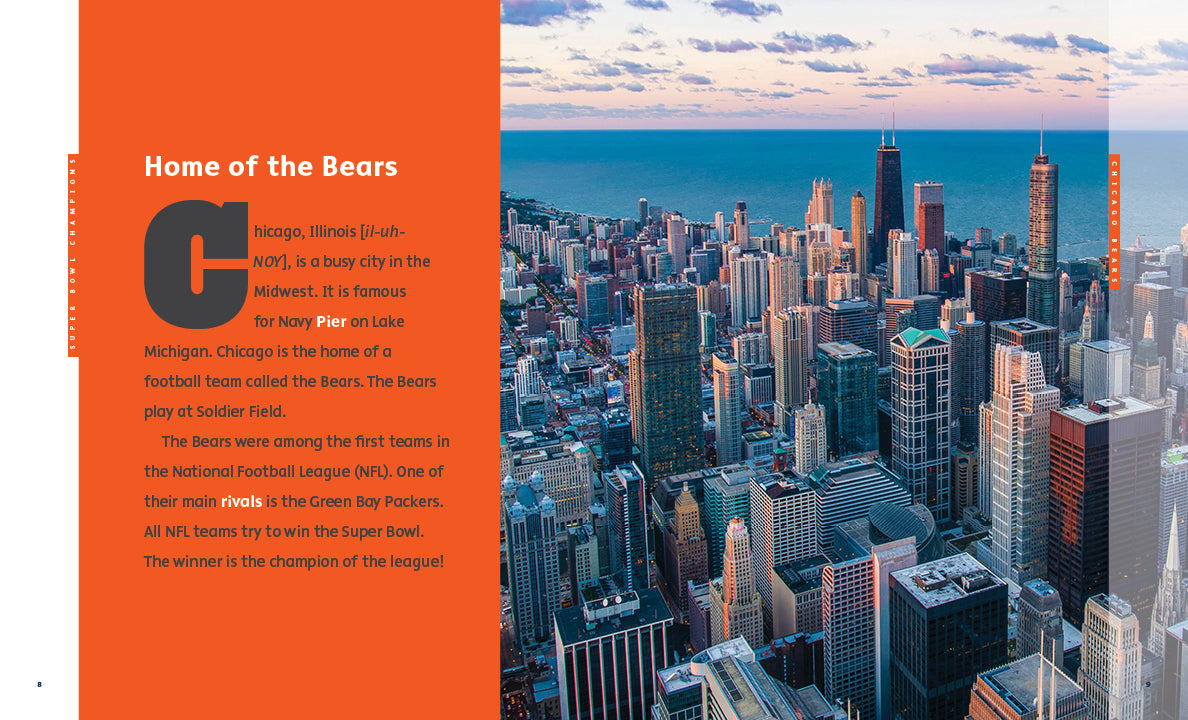 Chicago Bears Book 9781640263888 - NFL Team History, Facts & Stats for Fans - Perfect for Game Day & Sports Memorabilia Collectors