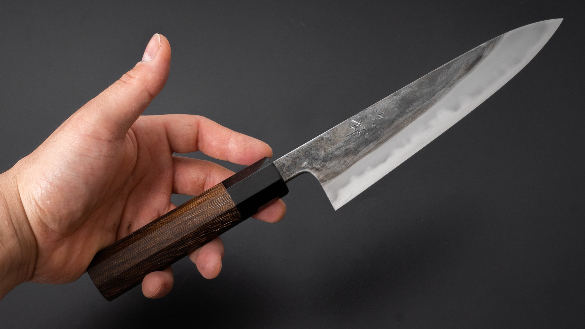 Jiro Tsuchime Petty Knife 180mm - Japanese High Carbon Steel Blade with Taihei Tagayasan Handle (#380) - Perfect for Slicing, Dicing & Precision Kitchen Tasks