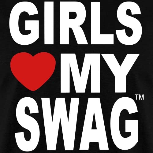 Spreadshirt® Girls Love My Swag Hip Hop T-Shirt for Men | Trendy Streetwear Clothing | Perfect for Concerts, Parties & Urban Fashion