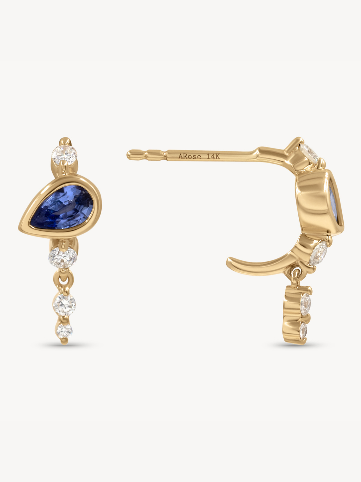 Midnight Blue Dangle Earrings for Women – Elegant Evening Wear & Party Jewelry