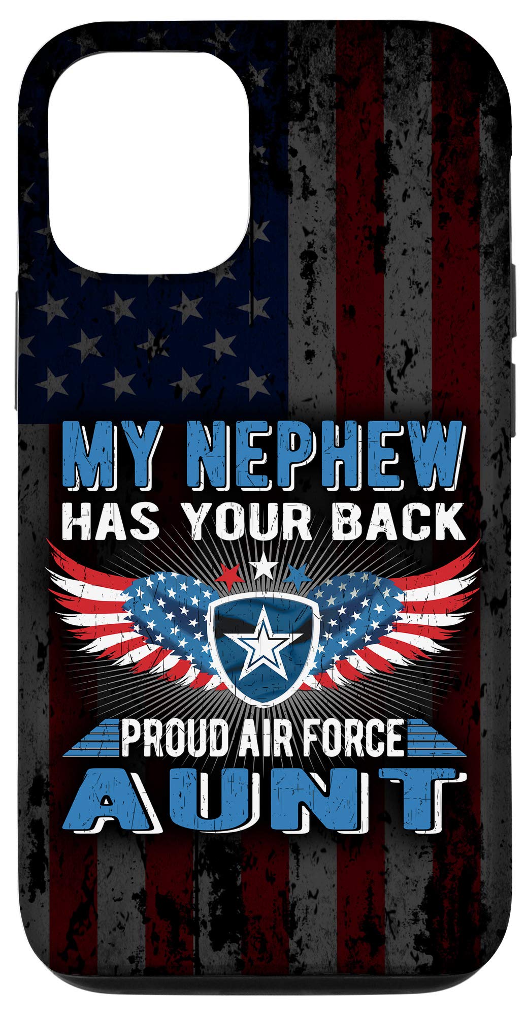 iPhone 12/12 Pro Military Aunt Case - Proud Air Force Aunt Phone Cover | Durable Protection for Military Family Pride (Perfect Gift for Veterans Day, Military Appreciation Events)