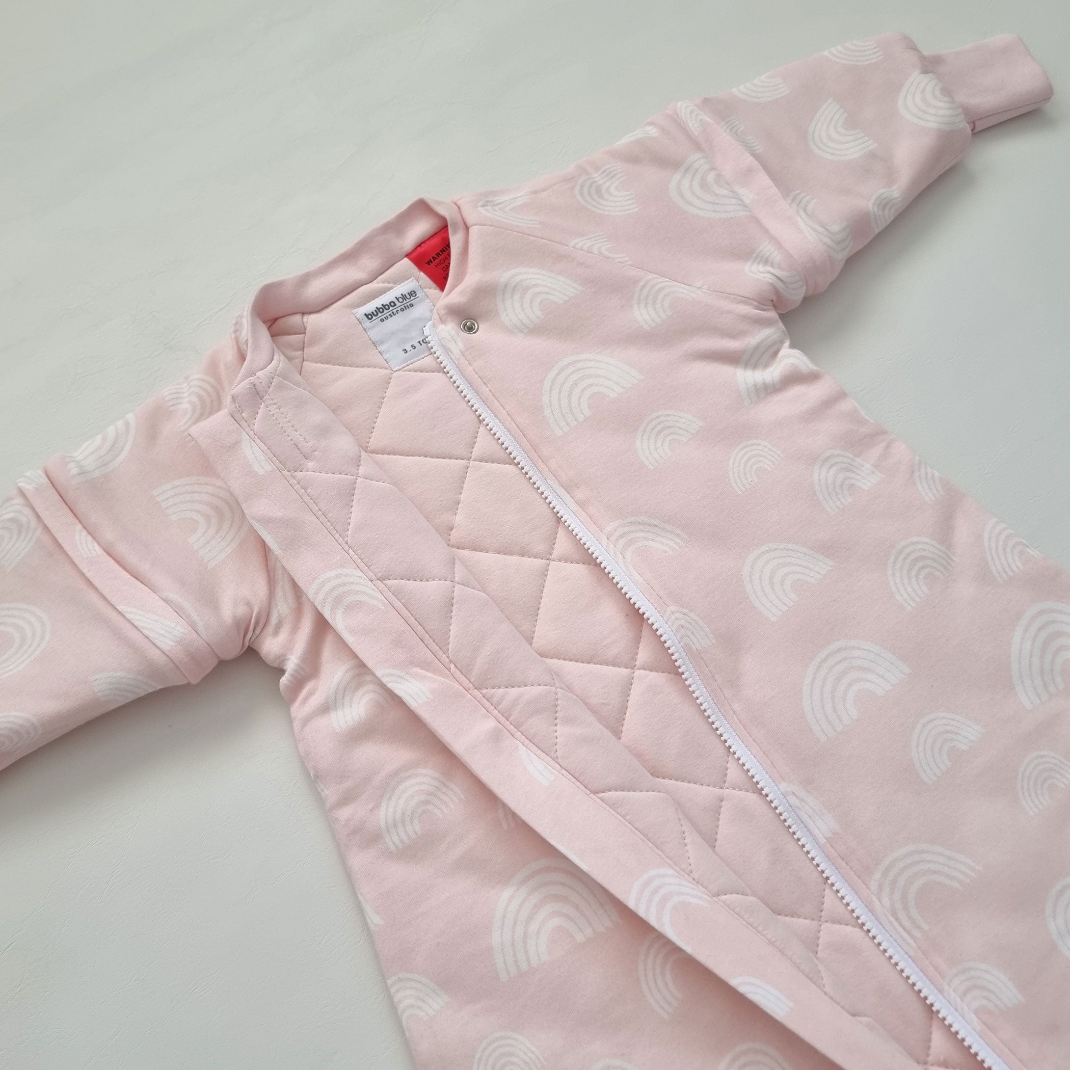 Nordic 3.5 TOG Convertible Baby Sleep Sack - Breathable Cotton Sleeping Bag for Infants & Toddlers (Rose Pink) - Perfect for Nursery, Daycare & Travel