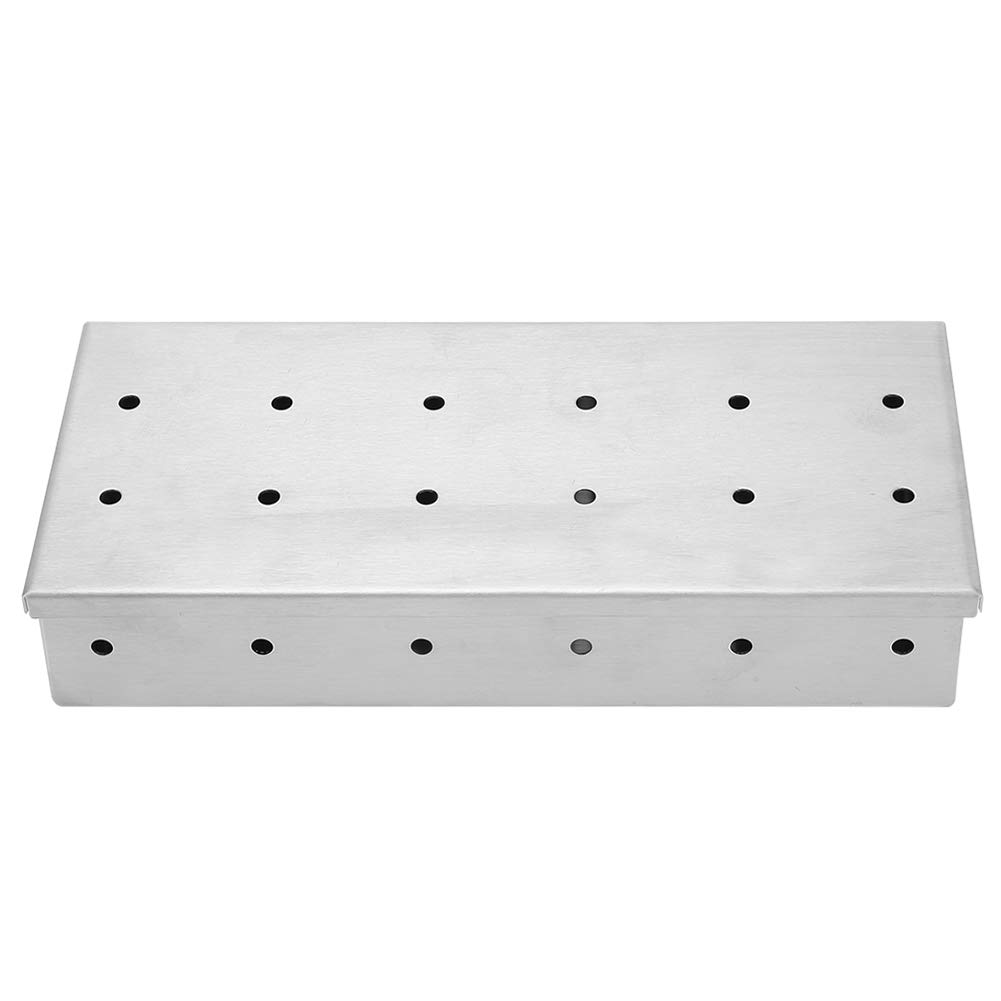Premium Stainless Steel BBQ Smoking Box - Large Capacity Wood Chip Smoker Box for Grilling, Camping, & Outdoor Cooking - Perfect for Backyard BBQs, Picnics & Restaurants