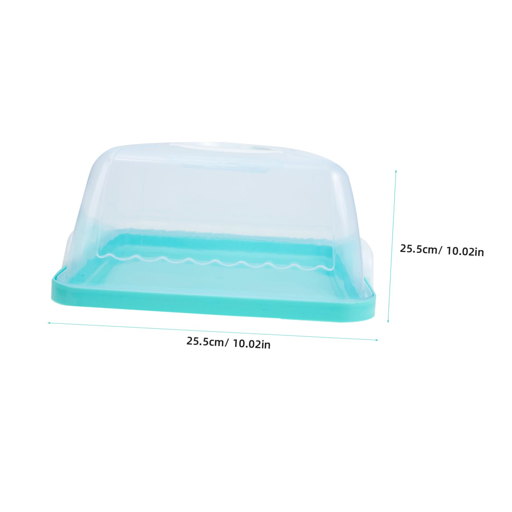 BESPORTBLE 8-Inch Blue Plastic Cake Container with Lid & Handle - Round Dome Cake Stand for Cupcakes, Pies & Desserts - Perfect for Transport, Storage & Party Display