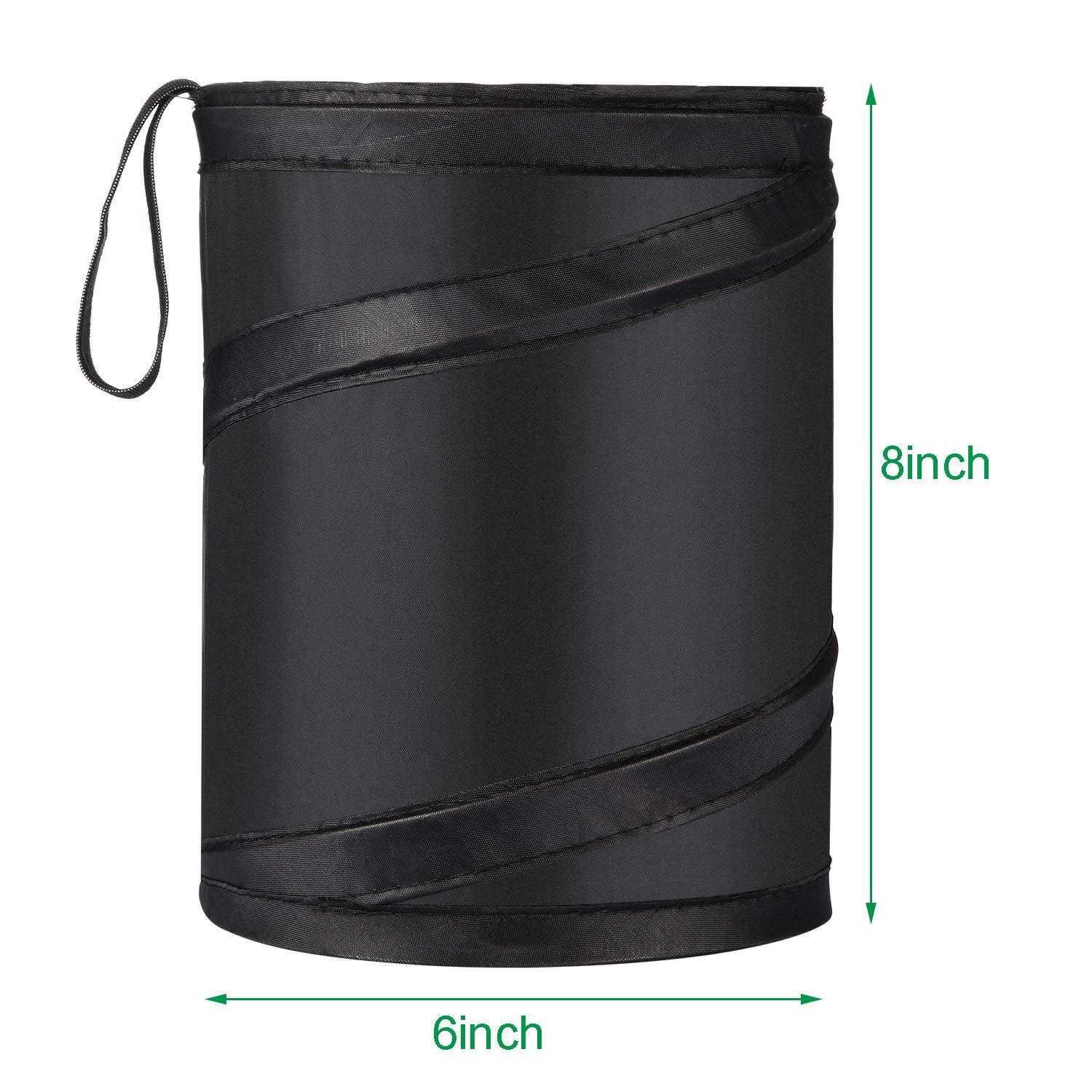 Portable Car Trash Can - 3 Pack Collapsible Waterproof Car Garbage Bin with Lid, Pop-Up Auto Waste Container for Road Trips, Travel, Commuting & Camping - Fits Car Seats, Cup Holders & Door Pockets