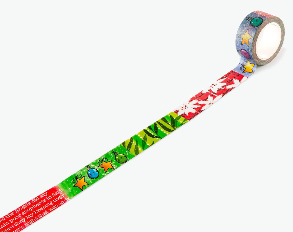 AALL and Create Washi Tape #53 Jingle Stars - Decorative Scrapbooking Tape for Journals, Planners, DIY Crafts & Holiday Gift Wrapping